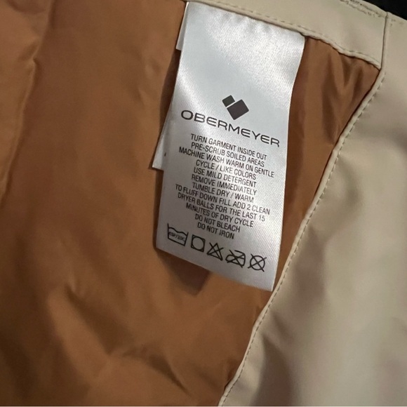 Obermeyer Meribel Down Winter Skiing Jacket Size 10 Adjustable Waist Sandbar New - Picture 13 of 16